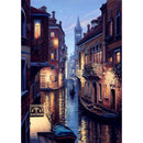 1pcs DIY Venice City Round 5D Diamond Painting Cross Stitch Diamonds Embroidery-L