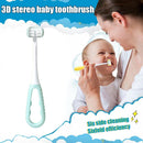 3 Sided Silicone Safety Teeth Brush Oral Dental Clean Toothbrush (Blue) Newly