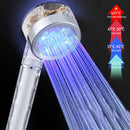 LED Shower Heads - Filtration Showerhead w/ 3 Color Temperature Control (D)