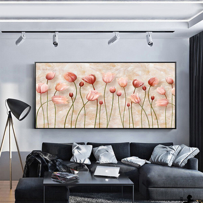 5D DIY Diamond Painting Flowers Full Round Drill Rhinestone Picture Room Decor