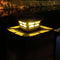 Solar Post Cap Lamp LED Waterproof Outdoor Deck Light Garden Decor (Black) Newly