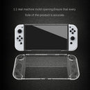 Crystal Clear Anti-Scratch Case for NS OLED Transparent Flip Skin (White) Newly