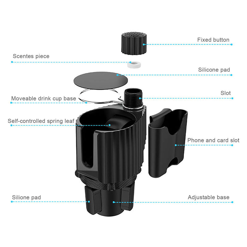 Car Drinks Holder Multifunctional Holder for Cups Phones Food Aromatherapy