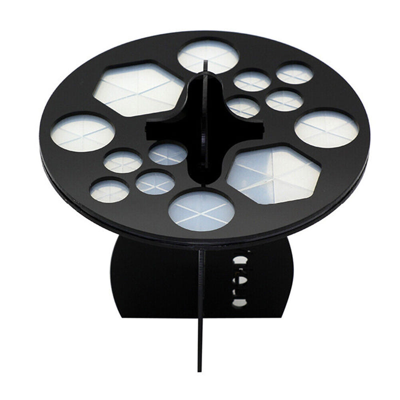 Acrylic Makeup Brush Drying Rack 14 Holes Detachable Brush Holder (Black) Newly
