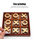 1 Set Wooden Tic-Tac-Toe Board Game Parent-Child Interactive OX Chess Toys Newly