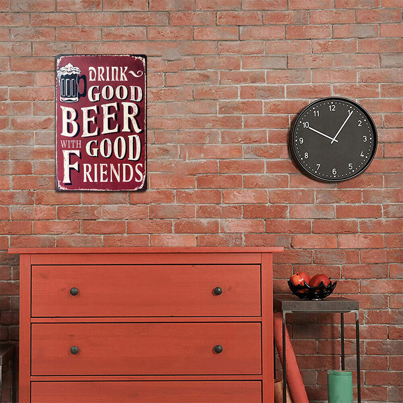 Drink Beer Retro Metal Plate Tin Sign Plaque Poster Wall Art for Club (2)