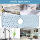 Bathroom Faucet Water Catcher Mat Sink Draining Pad Behind Faucet (Grey)