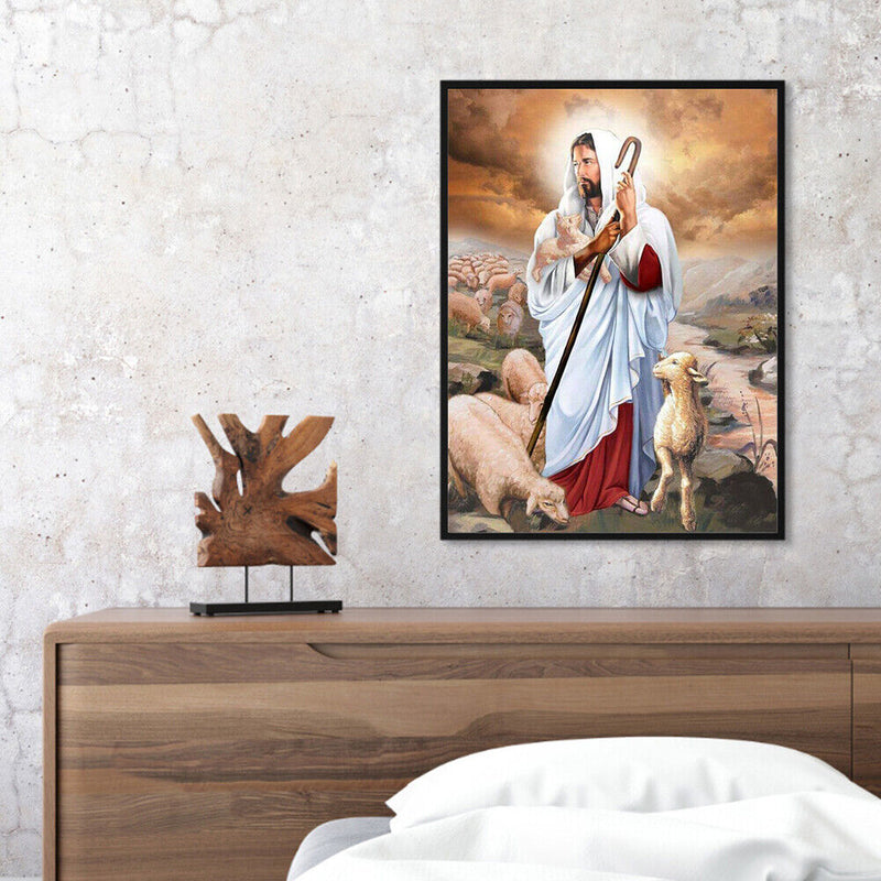 Oil Paint By Numbers Jesus Frameless Picture Craft Kits for Home Decoration