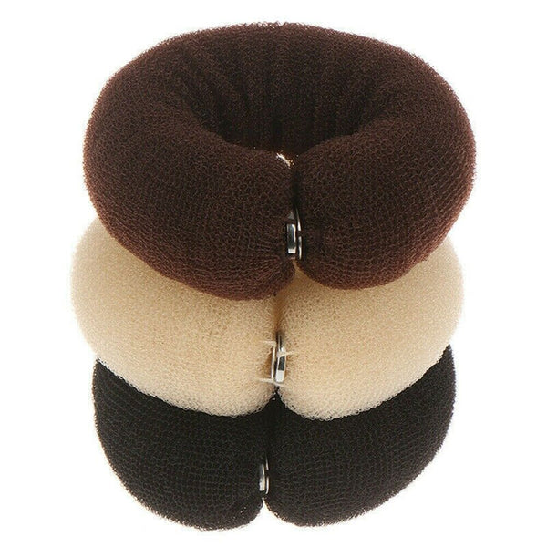 3Pcs Beauty Girls Women Cute DIY Hair Bun Hair Styling Tools Donut Hair Curler