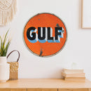 Round Metal Tin Sign Plaque Wall Gulf Posters Iron Painting for Bar Home Newly