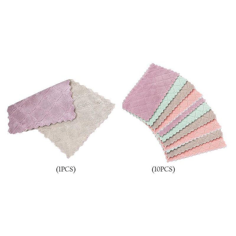 1pcs Household Absorbent Cleaning Cloth Dishcloths Non-stick Oil Towels