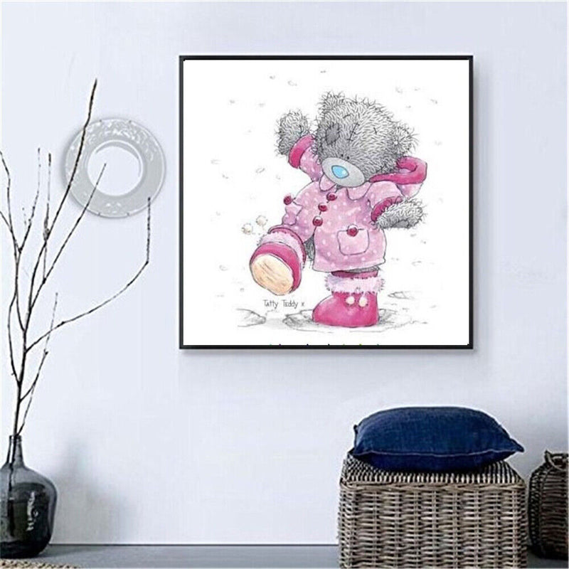 Cartoon Bear 5D Diamond Painting Cross Stitch Mosaic Picture Decor Gift Newly