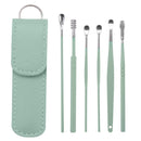 6pcs Ear Wax Picker Kit Health Care Curette Earpick Household Tool (Yellow)