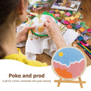 DIY Russian Poking Embroidery Hoop Soft Yarn Punch Needle Sewing Needlework Kit
