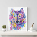5D DIY Special Shaped Diamond Painting Wolf Head Cross Stitch Kits Bedroom Decor