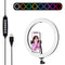 with Tripod LED Ring Light Selfie Video Light 8 Colors RGBW USB 10 Modes