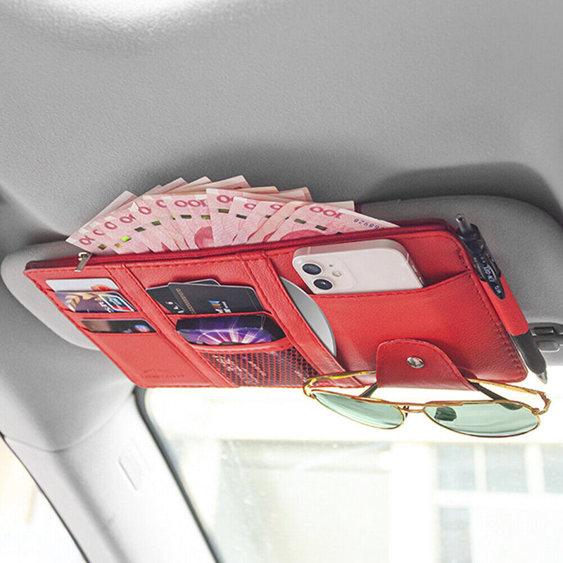 Car Card Organizer Large-capacity Multi-function Auto Sun Visor Storage Pouch
