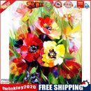 Hand Painted DIY Beautiful Flowers Oil Canvas Paint By Numbers Drawing Kit