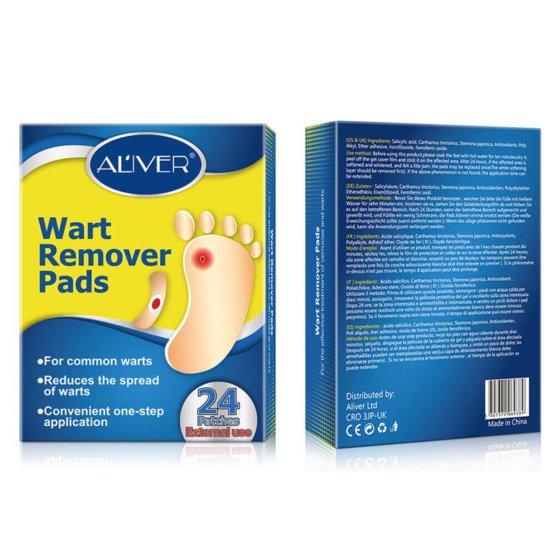 24pcs Feet Warts Remover Pads Foot Callus Corn Stickers Foot Care Plaster Newly