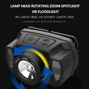 Glare Headlight USB Charging Fishing Head Lamp Induction Zoom Glare Headlamp