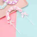 Wedding DIY Baby Shower Cloud Balloon Cake Topper Pompom Cloud Cake Flags