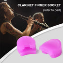 5pcs Rubber Clarinet Thumb Rest Covers Finger Rest Protective Pads (Purple)