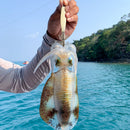 Octopus Jig Squid Hard Lure Wood Shrimp Bait Fishing Hook Tackle (Luminous)