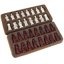 Leather Chessboard Mat Checkers Board Game Characters Chess Pieces Set for Kids
