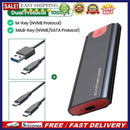 Dual Protocol M2 Ssd Case 2tb Adapter Box for Nvme Pcie Ngff Sata Mobile