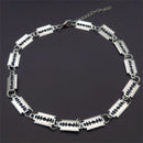 Chocker Men Gothic Rock Biker Hip Hop Barbed Blade Blade Pendant Punk Necklace