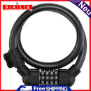 MTB Bicycle Steel Cable Coil Locks with Lock Bracket 4-Digit Password Bike Lock