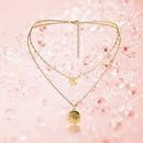 Fashion Jewelry Portrait Butterfly Pendant Female Double Layer Necklace Choker