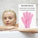 Five Fingers Bath Gloves Shower Towel Scrub Body Child Home Supply (Pink)