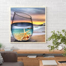 DIY Diamond Painting Kits Full Round Drill Sunset and Cup Mosaic Home Decor