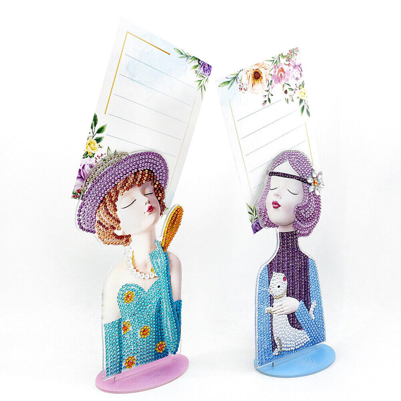 2pcs Diamond Painting Note Holder Valentine Gift Card Table Stand (BQJ03)