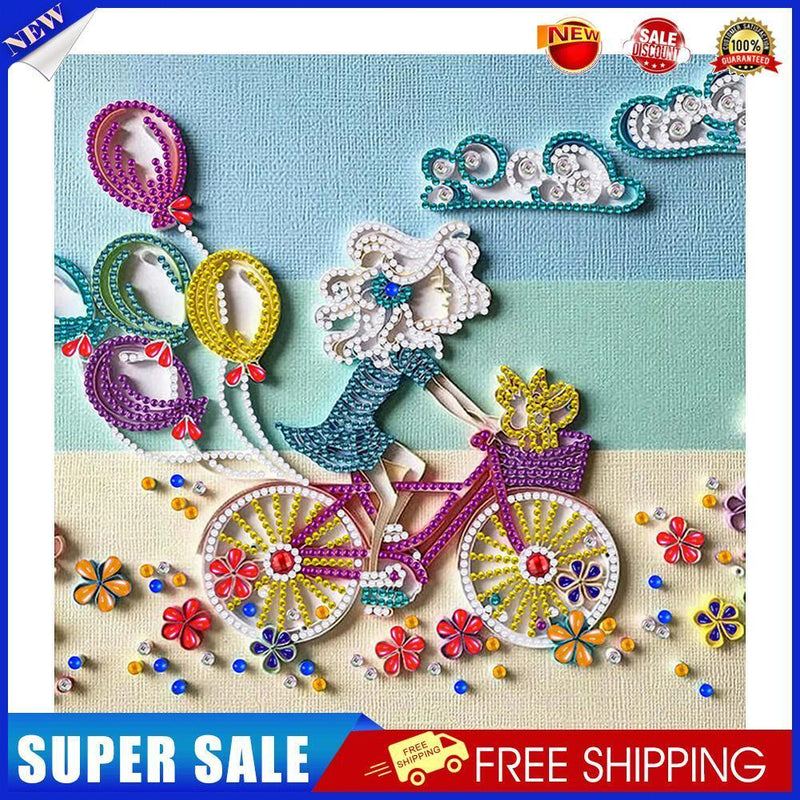 DIY Dress Girl Part Drill Special Shape Diamond Mosaic Painting Kit (Y203)