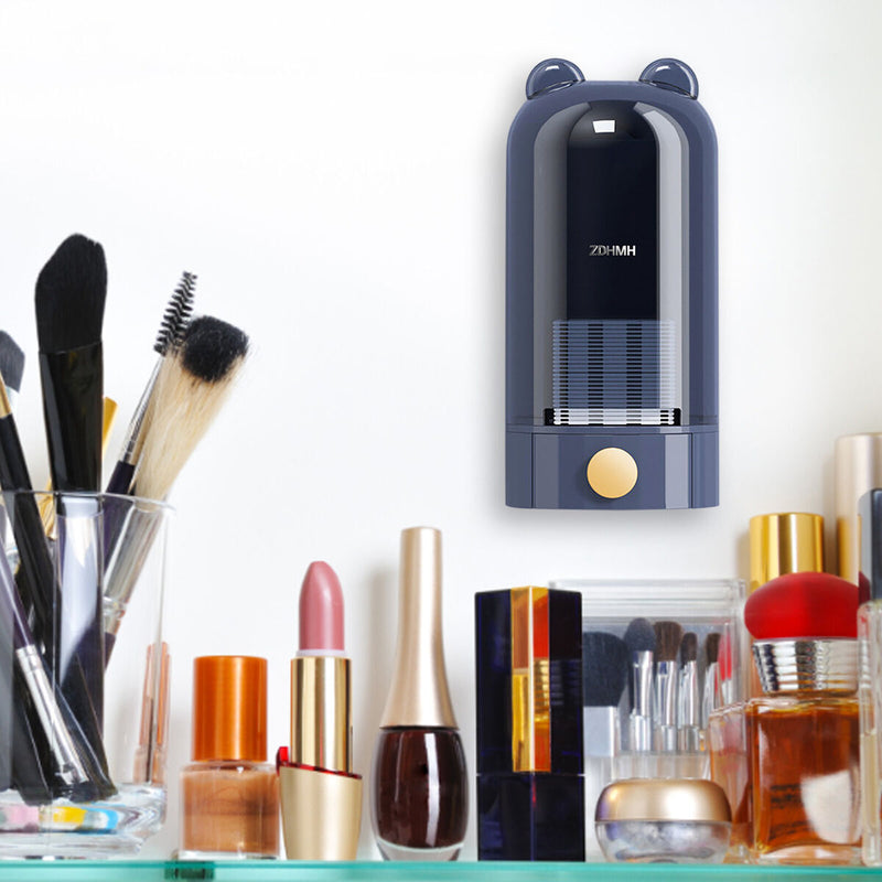 Automatic Cotton Pad Dispenser Wall Mounted Press Out Storage Holder for Vanity