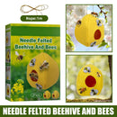 DIY Felt Beehive Kit Hanging Bee Hive Cute House for Bee Outdoor (2 Pack)