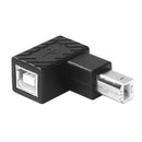USB 2.0 Type B Male to Female Adapter Right Angled for Printer (Left)