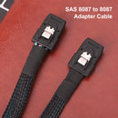Cord Wire SAS SFF 8087 to SFF 8087 Server Hard Disk Data Cable Converter Adapter