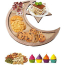 Wooden Eid Mubarak Ramadan Table Dessert Pastry Servings Trays Muslim Decors