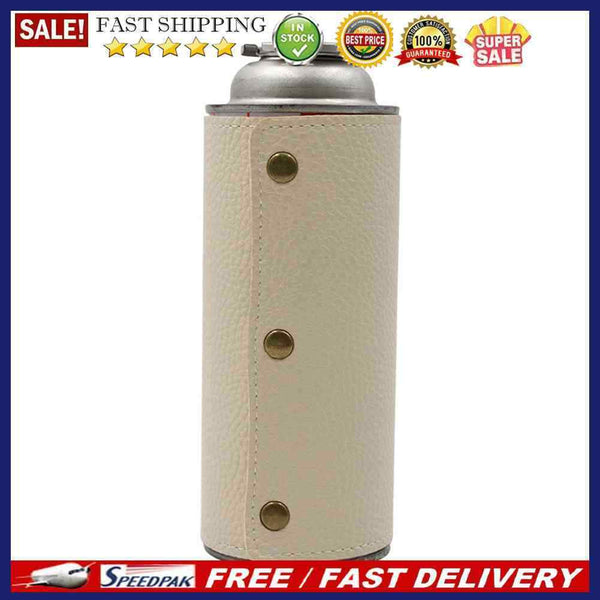 Leather Fuel Canister Sleeve Portable Gas Bottle Cover Propane Tank Holder Bag