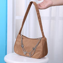 Fashion Women Pure Color Shoulder Underarm Bag Casual Butterfly Chain Mini Purse