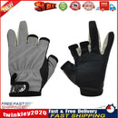 1 Pair Outdoor Anti-slip Breathable Fishing Gloves Portable Tackles (Grey) Newly