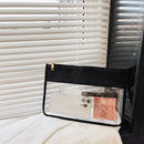 Transparent Clutch Bag Letter Cosmetic Bag PVC Travel Make Up Handbag Organiz