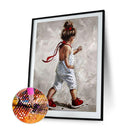 Diamond Painting 5D Full Round Drill Mosaic DIY Girl in Red Dress Wall Decor Kit
