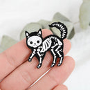 Men Women Jewelry Horror Brooches Accessories Gothic Black Cat Skeleton Pins