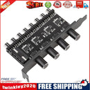 8 Channels PC Case Cooling Fan HUB 4 Knob Radiator Speed Controller (4 Pin)