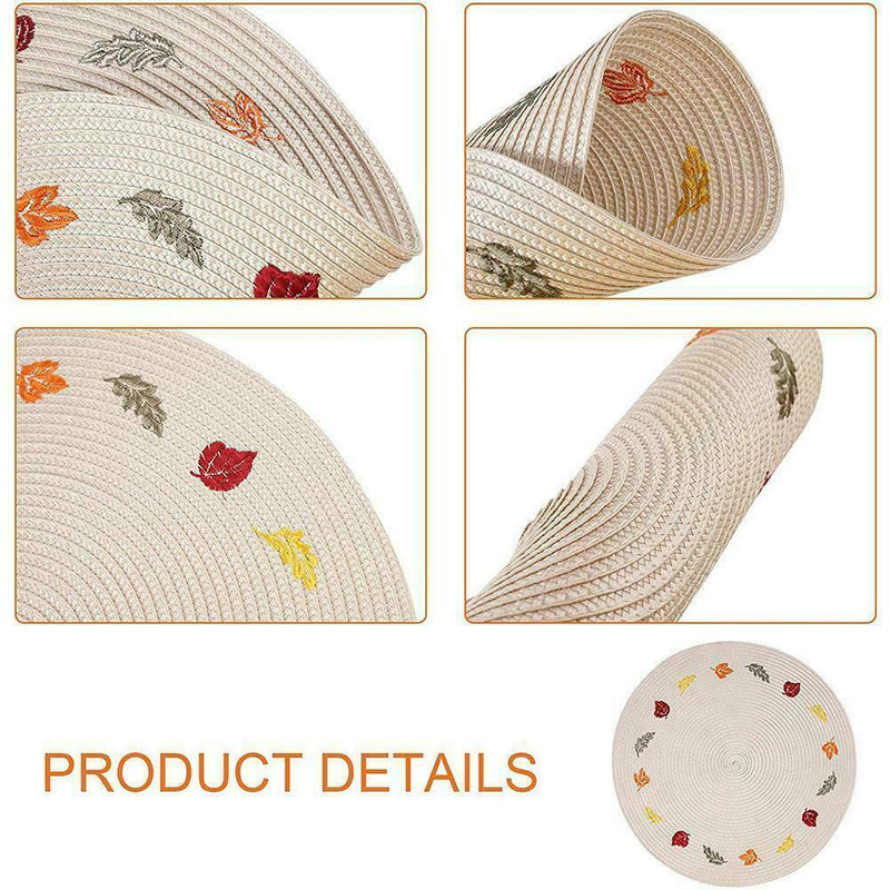 Set Of 4 Place Mats And Coasters Dining Table Placemats Non-Slip Washable T8P8