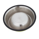 Stainless Steel Anti-skid Dog Cat Food Water Bowl Pet Feeding Tool Green